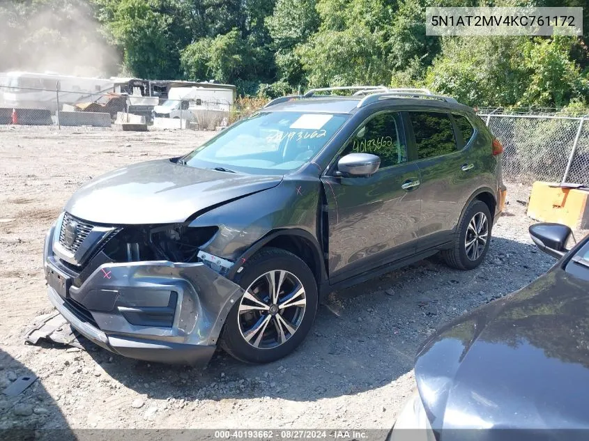 2019 Nissan Rogue Sv VIN: 5N1AT2MV4KC761172 Lot: 40193662