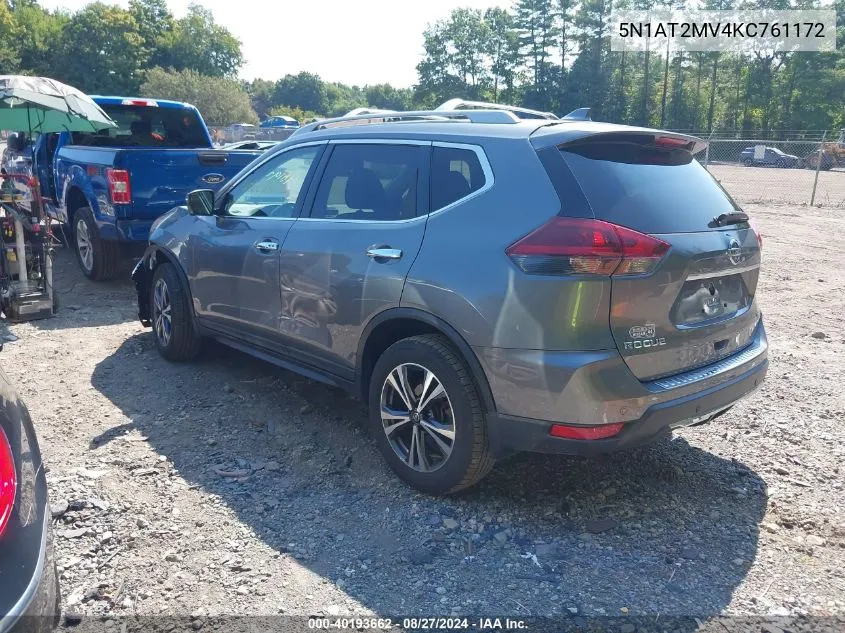 2019 Nissan Rogue Sv VIN: 5N1AT2MV4KC761172 Lot: 40193662