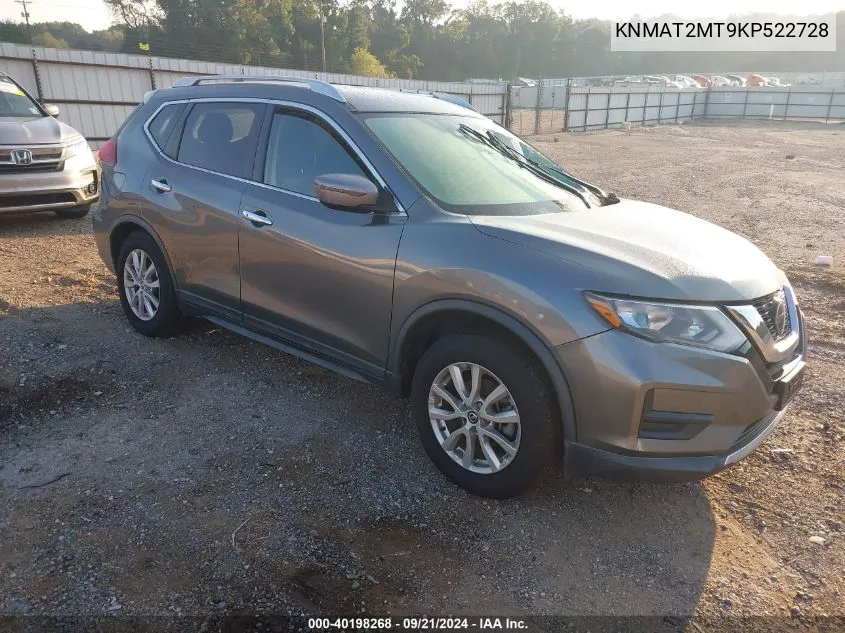 2019 Nissan Rogue Sv VIN: KNMAT2MT9KP522728 Lot: 40198268