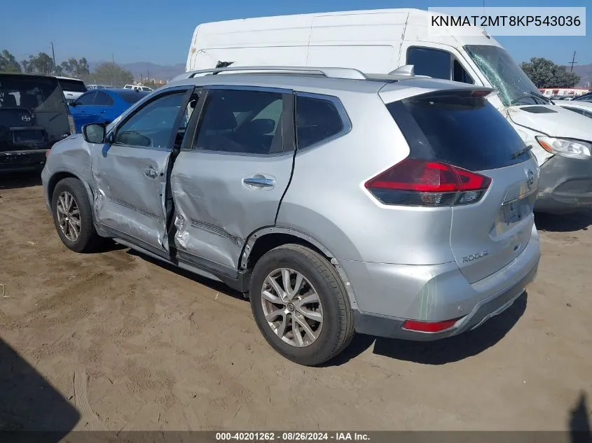 2019 Nissan Rogue Sv VIN: KNMAT2MT8KP543036 Lot: 40201262