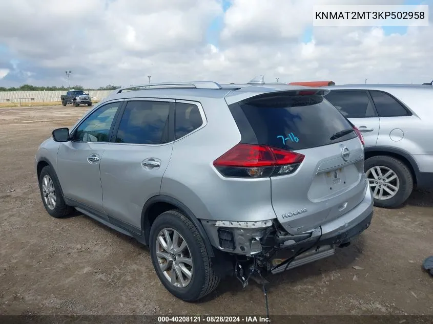 KNMAT2MT3KP502958 2019 Nissan Rogue Sv