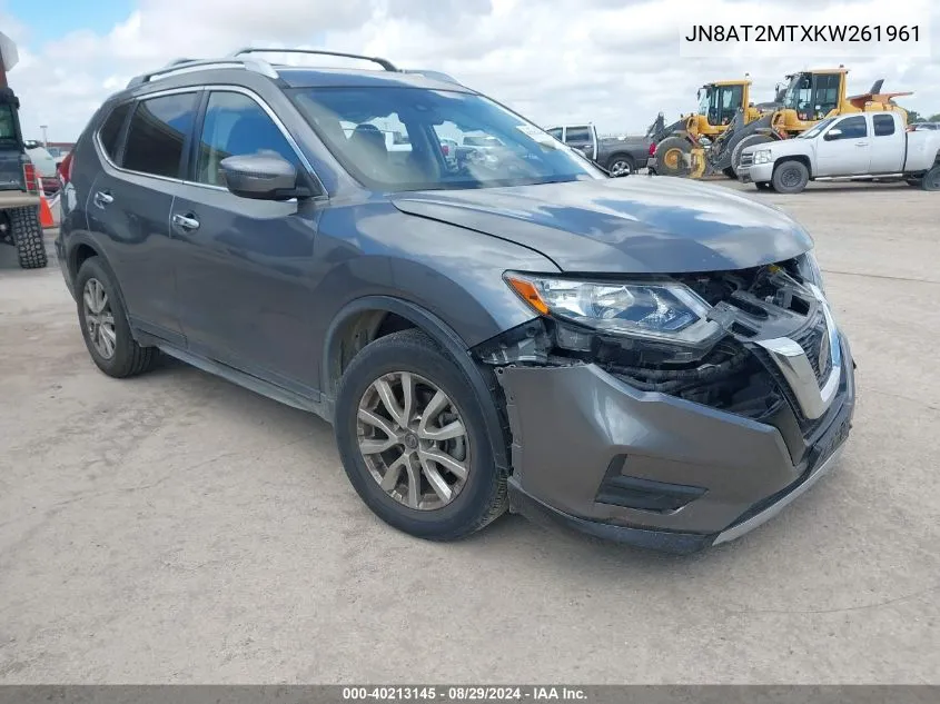 2019 Nissan Rogue Sv VIN: JN8AT2MTXKW261961 Lot: 40213145