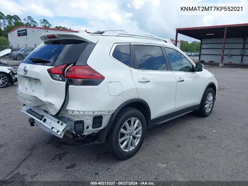 2019 Nissan Rogue Sv VIN: KNMAT2MT7KP552021 Lot: 40213337