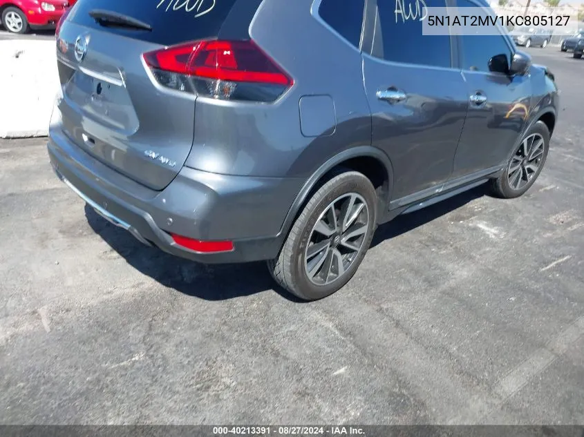 2019 Nissan Rogue Sl VIN: 5N1AT2MV1KC805127 Lot: 40213391