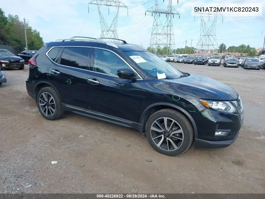 2019 Nissan Rogue Sl VIN: 5N1AT2MV1KC820243 Lot: 40226922