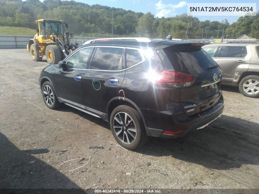 2019 Nissan Rogue Sl VIN: 5N1AT2MV5KC764534 Lot: 40242418