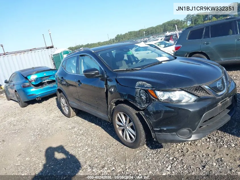 2019 Nissan Rogue Sport Sv VIN: JN1BJ1CR9KW332351 Lot: 40242858