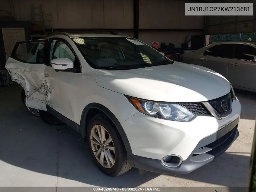 JN1BJ1CP7KW213681 2019 Nissan Rogue Sport Sv