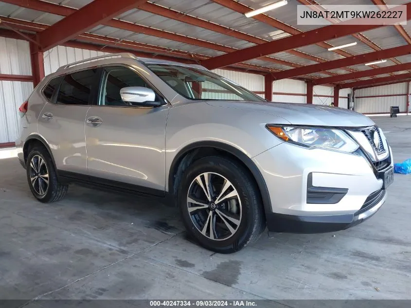 2019 Nissan Rogue Sv VIN: JN8AT2MT9KW262227 Lot: 40247334