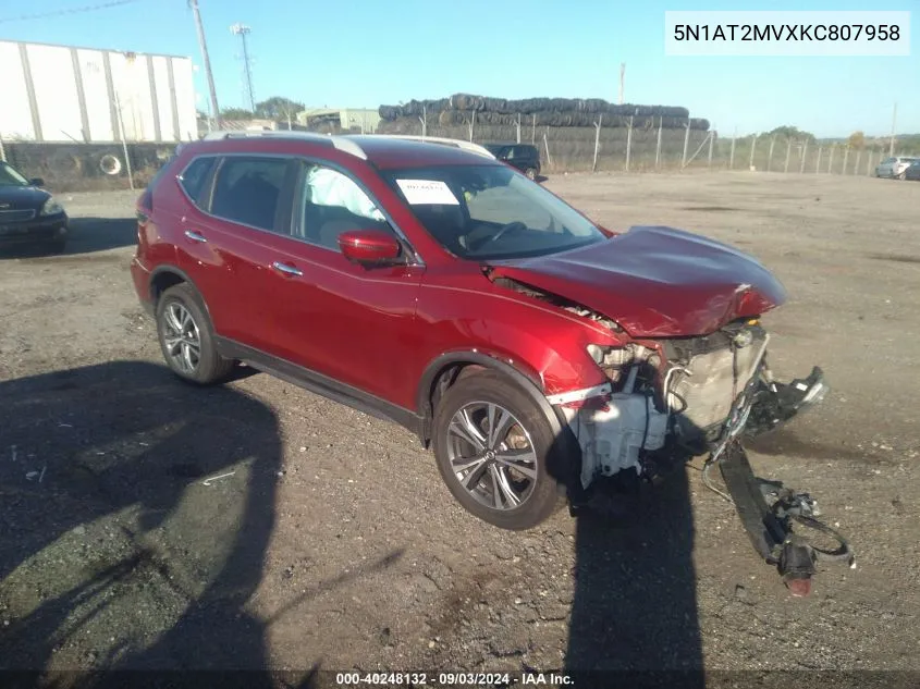 5N1AT2MVXKC807958 2019 Nissan Rogue S/Sl/Sv