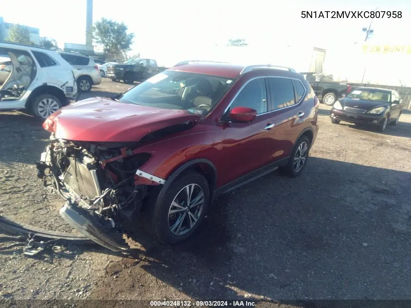 5N1AT2MVXKC807958 2019 Nissan Rogue S/Sl/Sv