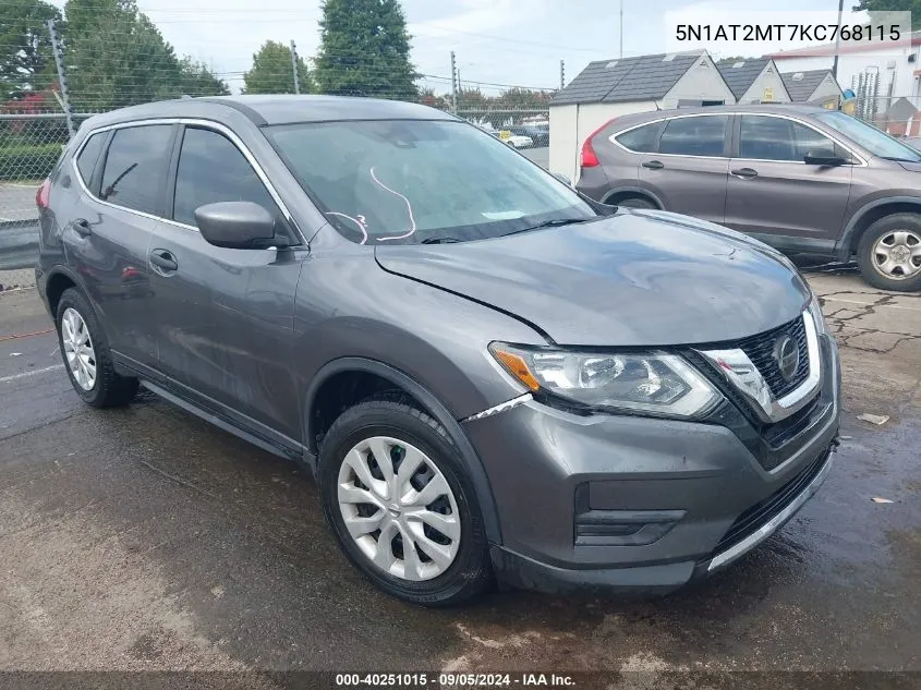 5N1AT2MT7KC768115 2019 Nissan Rogue S