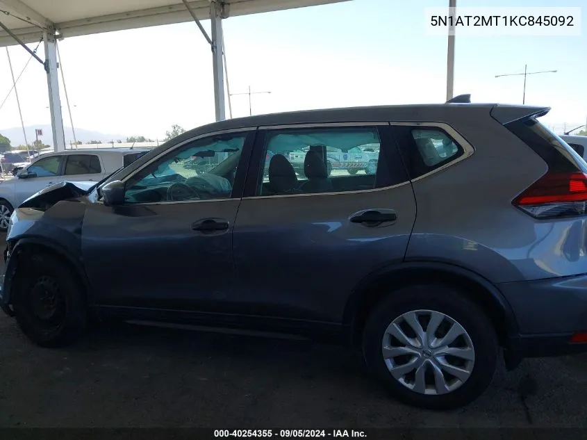 2019 Nissan Rogue S/Sl/Sv VIN: 5N1AT2MT1KC845092 Lot: 40254355