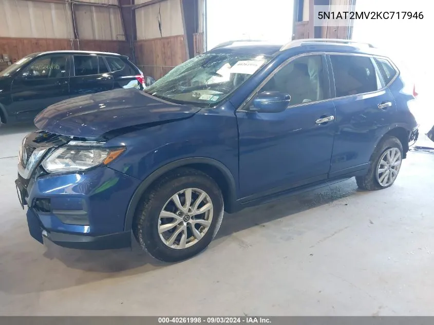 2019 Nissan Rogue Sv VIN: 5N1AT2MV2KC717946 Lot: 40261998