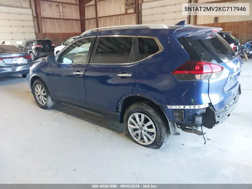 2019 Nissan Rogue Sv VIN: 5N1AT2MV2KC717946 Lot: 40261998