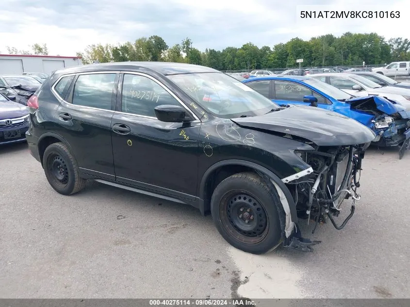 2019 Nissan Rogue S/Sl/Sv VIN: 5N1AT2MV8KC810163 Lot: 40275114