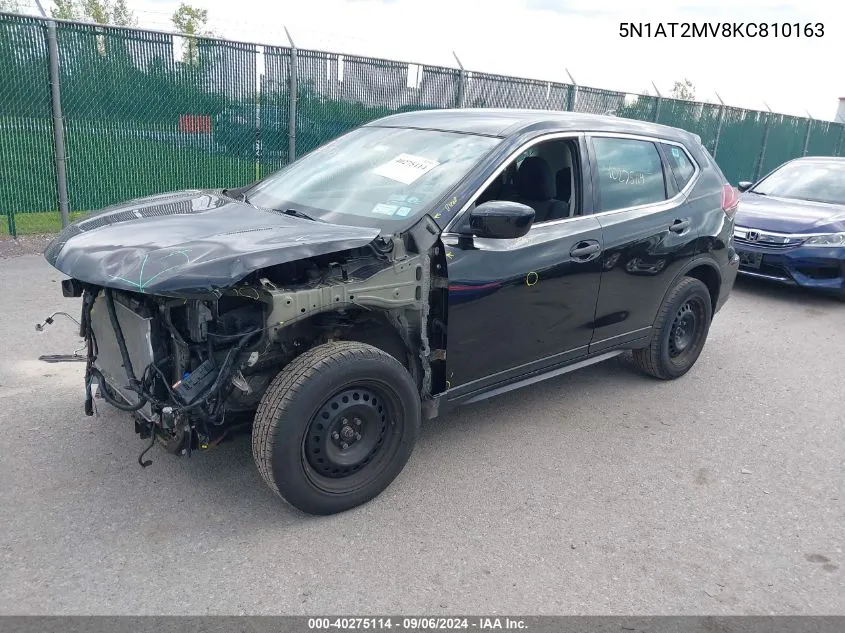 2019 Nissan Rogue S/Sl/Sv VIN: 5N1AT2MV8KC810163 Lot: 40275114