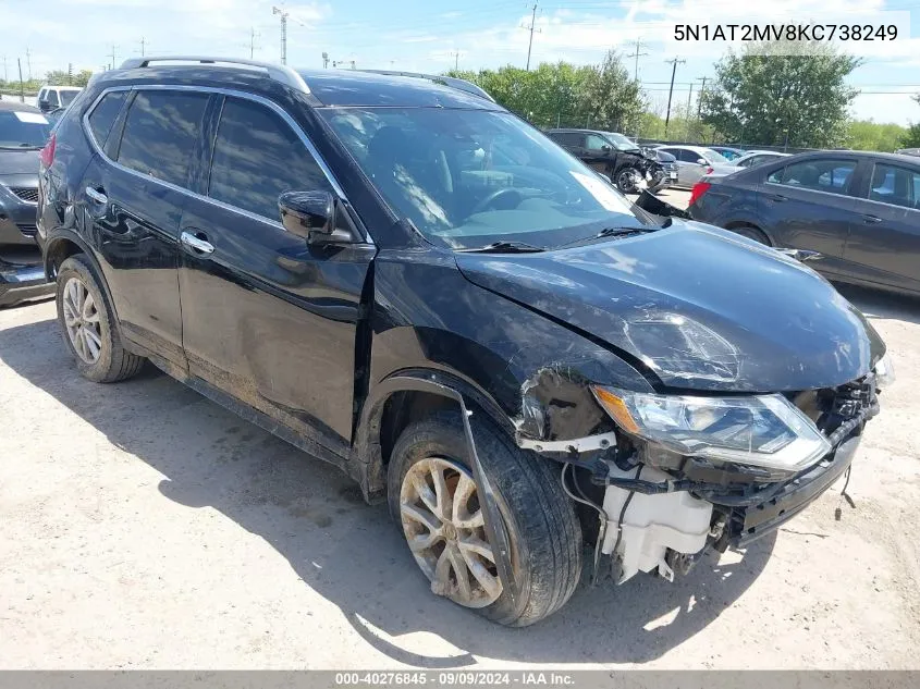 2019 Nissan Rogue Sv VIN: 5N1AT2MV8KC738249 Lot: 40276845