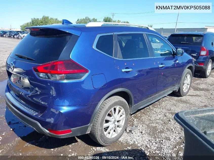 2019 Nissan Rogue S VIN: KNMAT2MV0KP505088 Lot: 40280326