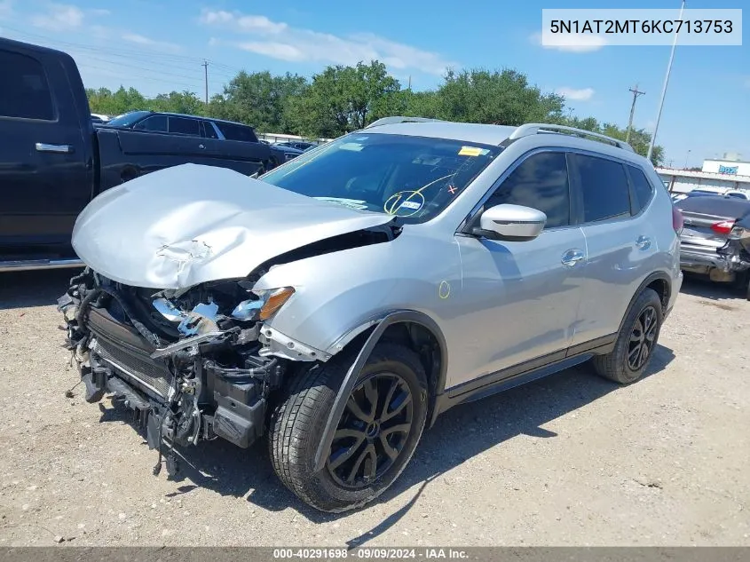 2019 Nissan Rogue S VIN: 5N1AT2MT6KC713753 Lot: 40291698