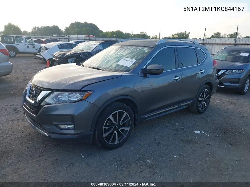 2019 Nissan Rogue S/Sl/Sv VIN: 5N1AT2MT1KC844167 Lot: 40309084