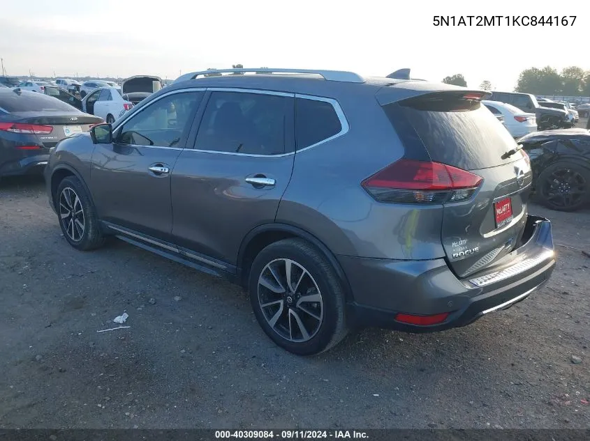 2019 Nissan Rogue S/Sl/Sv VIN: 5N1AT2MT1KC844167 Lot: 40309084