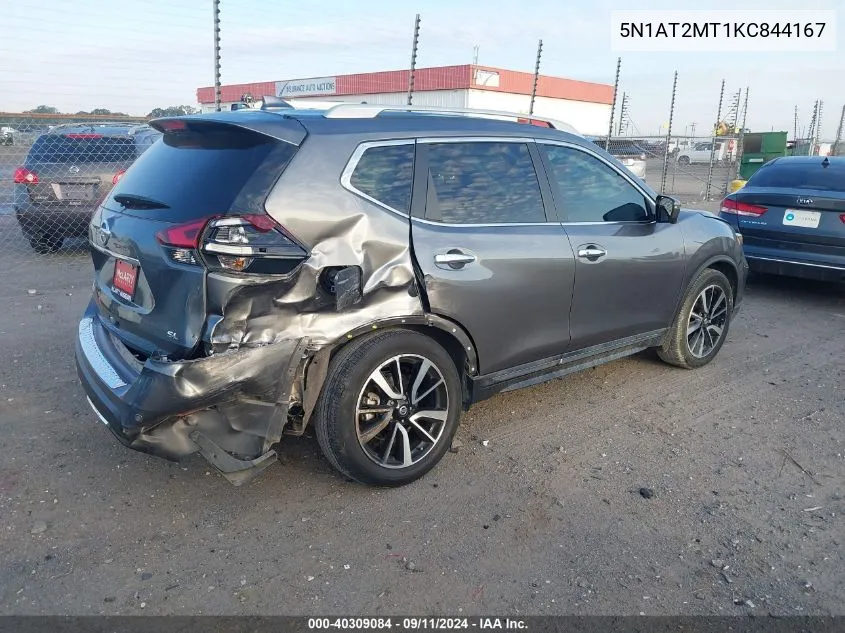 5N1AT2MT1KC844167 2019 Nissan Rogue S/Sl/Sv