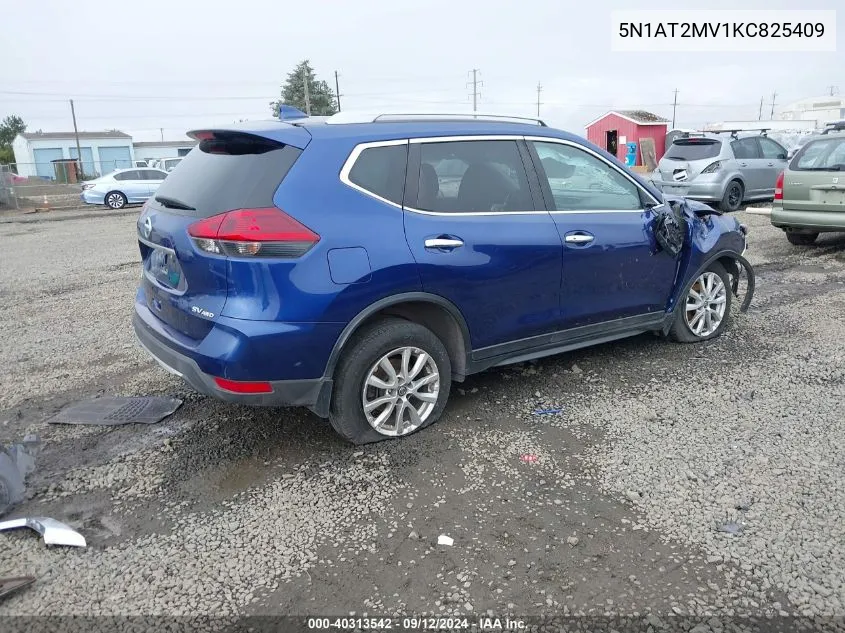 2019 Nissan Rogue S/Sl/Sv VIN: 5N1AT2MV1KC825409 Lot: 40313542