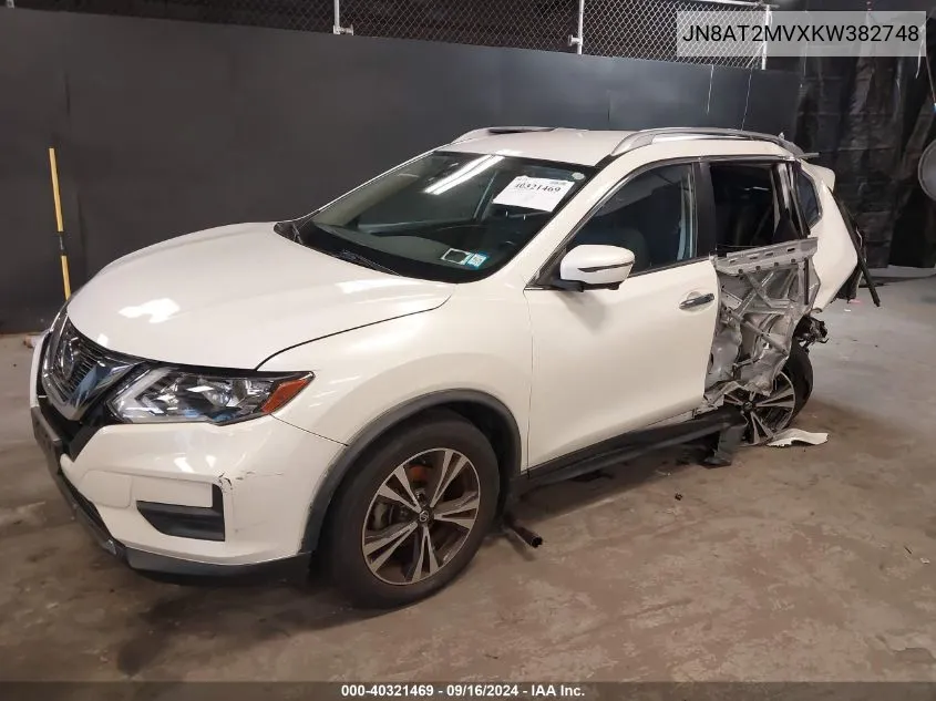 JN8AT2MVXKW382748 2019 Nissan Rogue Sv