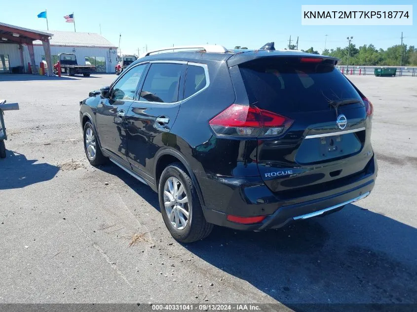 2019 Nissan Rogue Sv VIN: KNMAT2MT7KP518774 Lot: 40331041