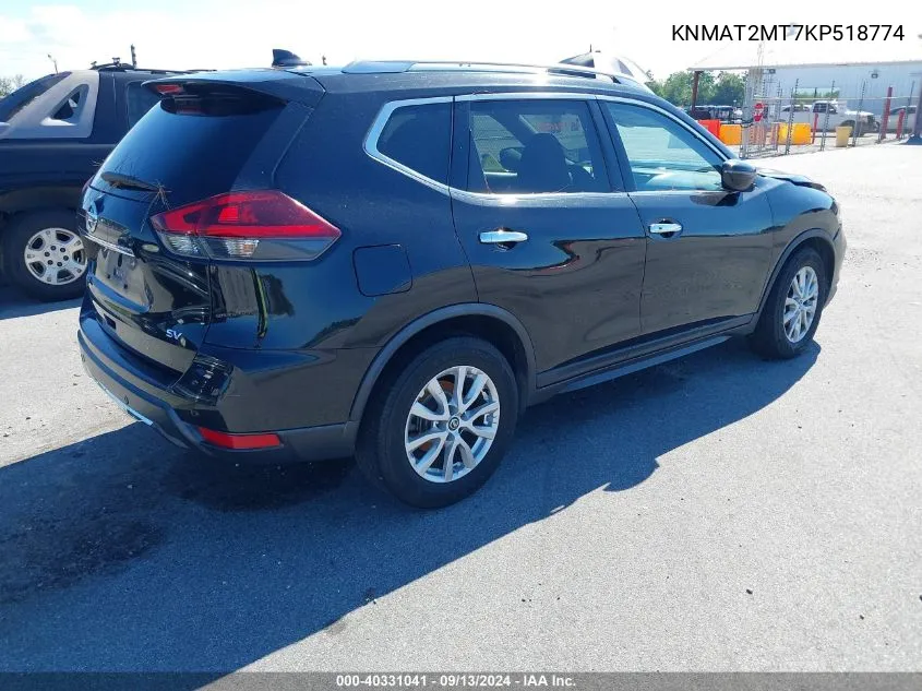 2019 Nissan Rogue Sv VIN: KNMAT2MT7KP518774 Lot: 40331041