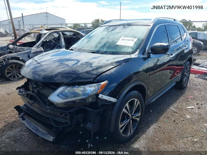 2019 Nissan Rogue Sv VIN: JN8AT2MV9KW401998 Lot: 40338396