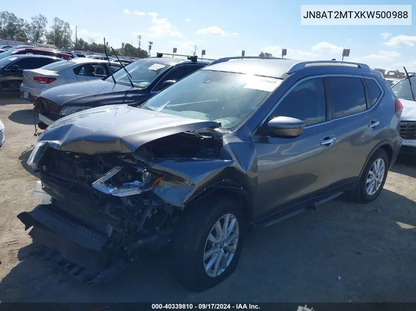 JN8AT2MTXKW500988 2019 Nissan Rogue Sv