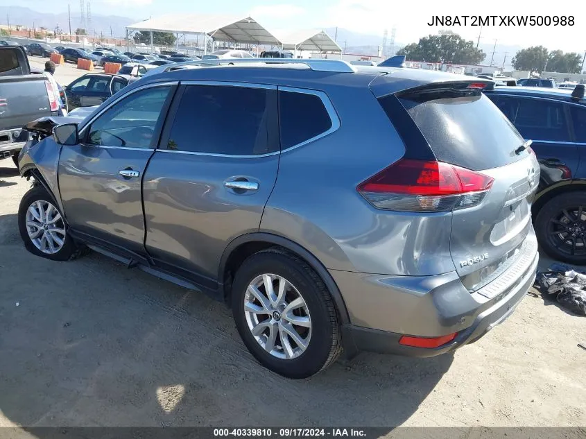 JN8AT2MTXKW500988 2019 Nissan Rogue Sv