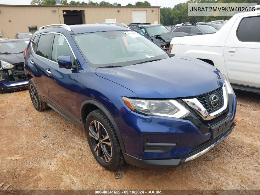 2019 Nissan Rogue Sv VIN: JN8AT2MV9KW402665 Lot: 40341629