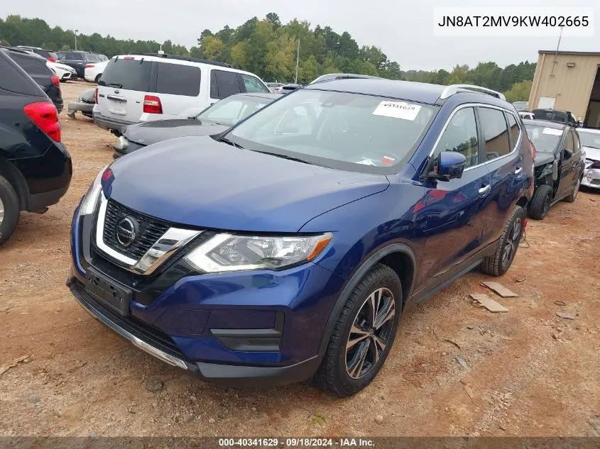 2019 Nissan Rogue Sv VIN: JN8AT2MV9KW402665 Lot: 40341629