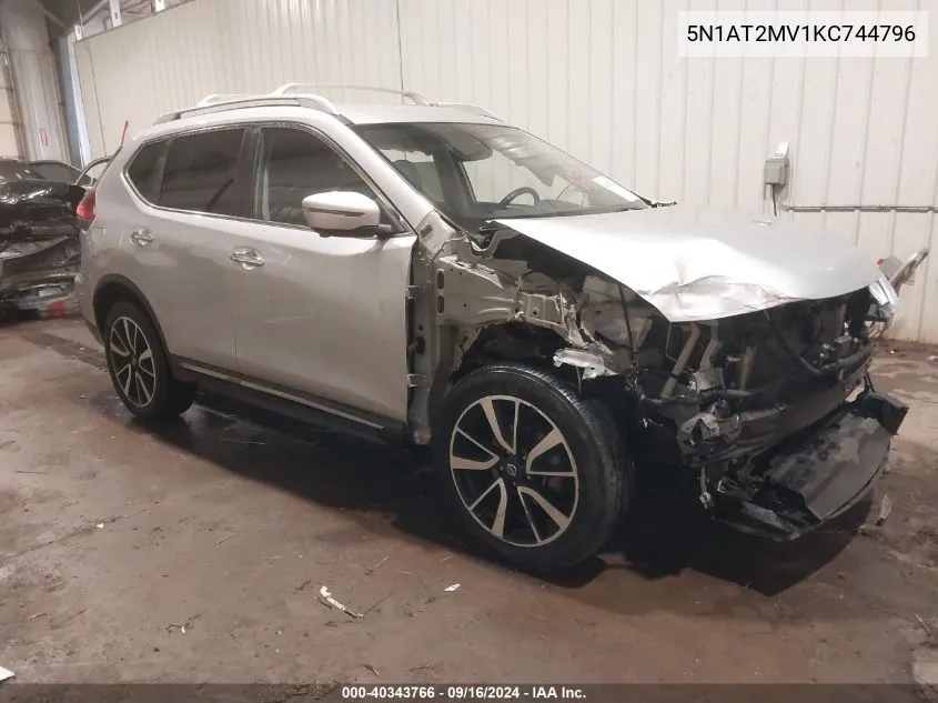 2019 Nissan Rogue Sl VIN: 5N1AT2MV1KC744796 Lot: 40343766