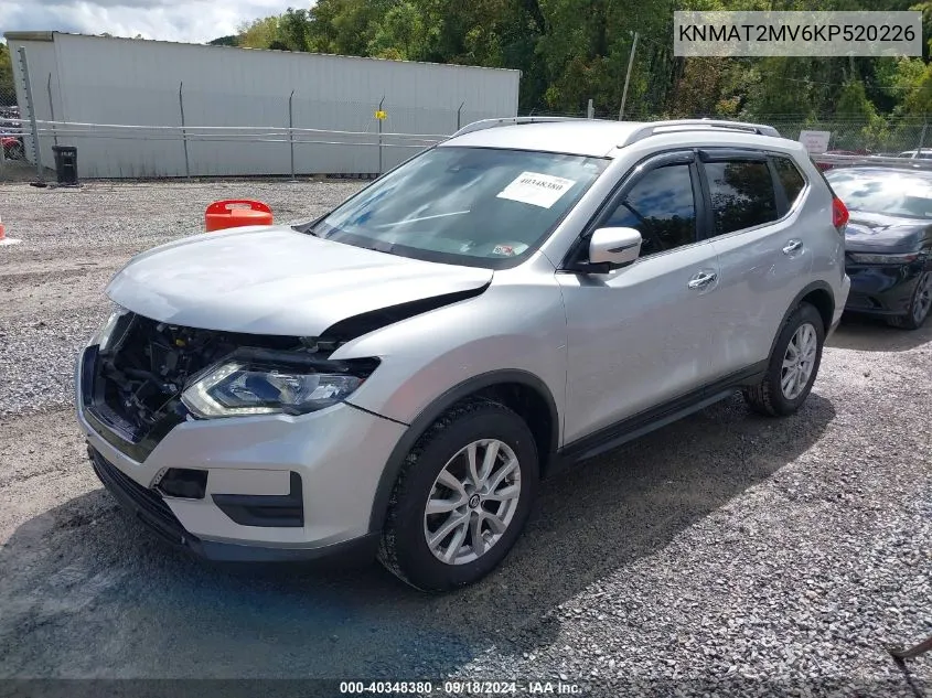 2019 Nissan Rogue Sv VIN: KNMAT2MV6KP520226 Lot: 40348380