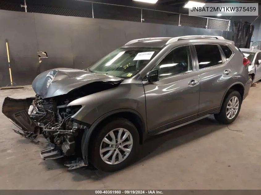 2019 Nissan Rogue Sv VIN: JN8AT2MV1KW375459 Lot: 40351980