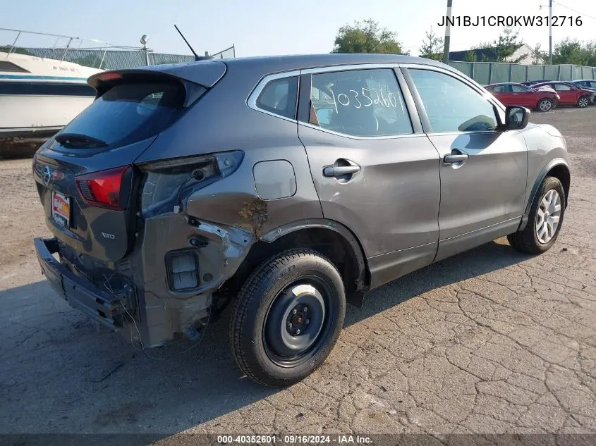 2019 Nissan Rogue Sport S/Sv/Sl VIN: JN1BJ1CR0KW312716 Lot: 40352601