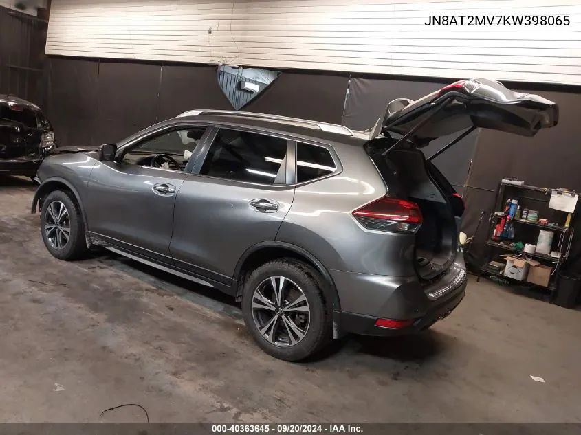 2019 Nissan Rogue Sv VIN: JN8AT2MV7KW398065 Lot: 40363645