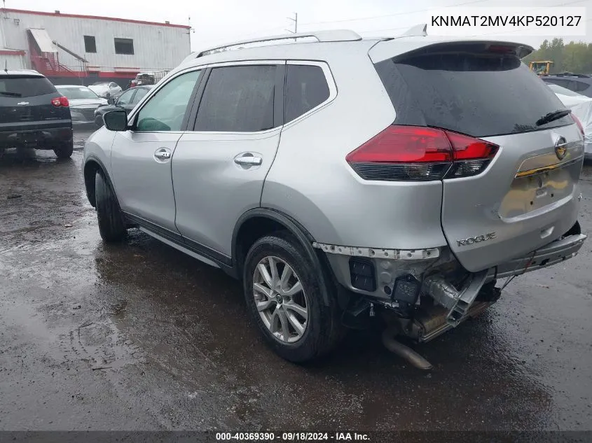 2019 Nissan Rogue Sv VIN: KNMAT2MV4KP520127 Lot: 40369390