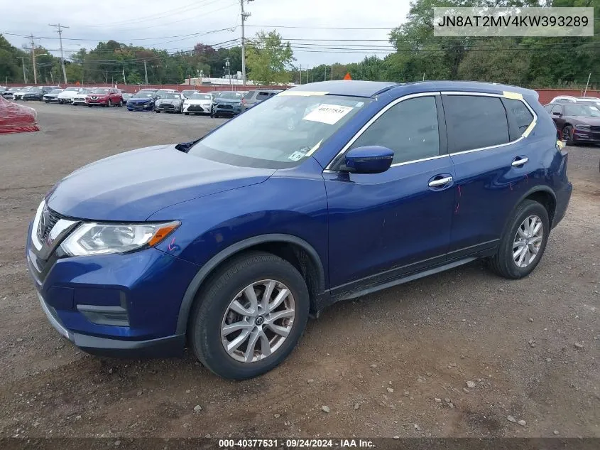 2019 Nissan Rogue Sv VIN: JN8AT2MV4KW393289 Lot: 40377531