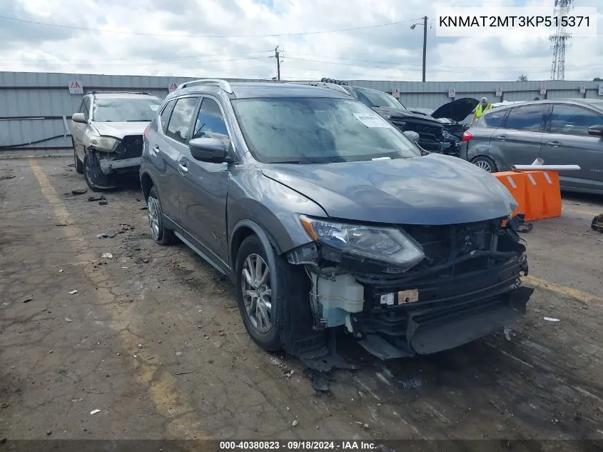 2019 Nissan Rogue Sv VIN: KNMAT2MT3KP515371 Lot: 40380823