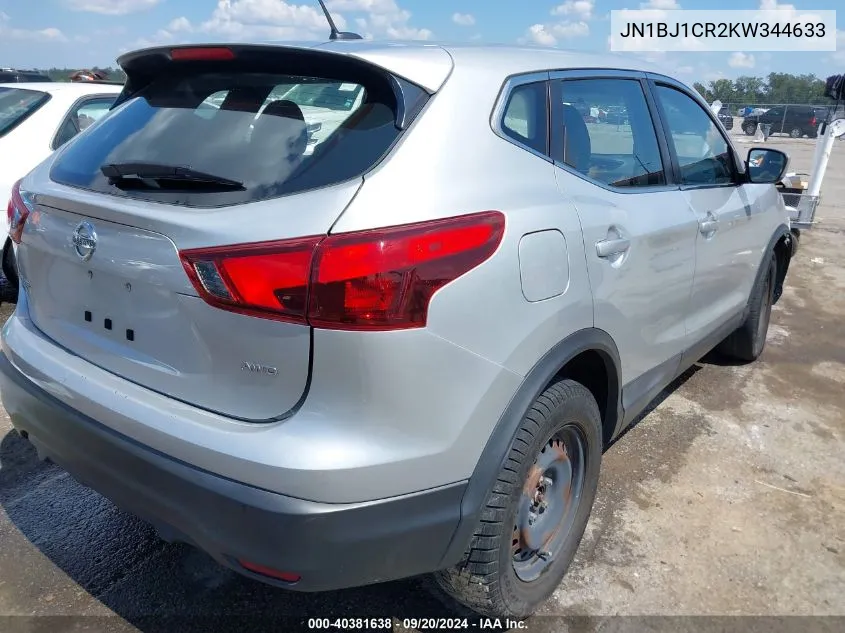 2019 Nissan Rogue Sport S VIN: JN1BJ1CR2KW344633 Lot: 40381638