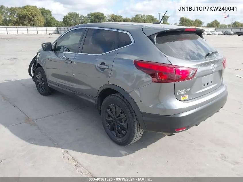 2019 Nissan Rogue Sport S VIN: JN1BJ1CP7KW240041 Lot: 40381820