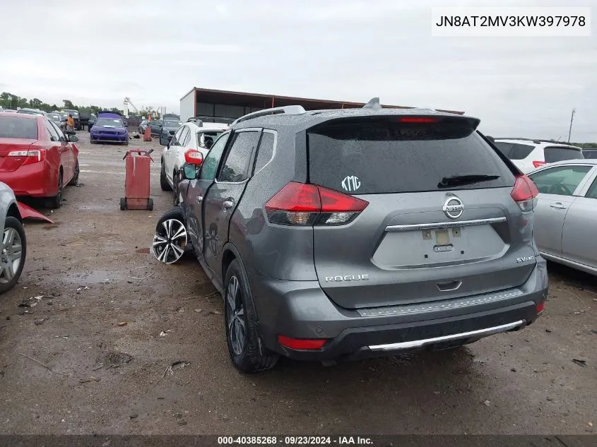 2019 Nissan Rogue S/Sv VIN: JN8AT2MV3KW397978 Lot: 40385268