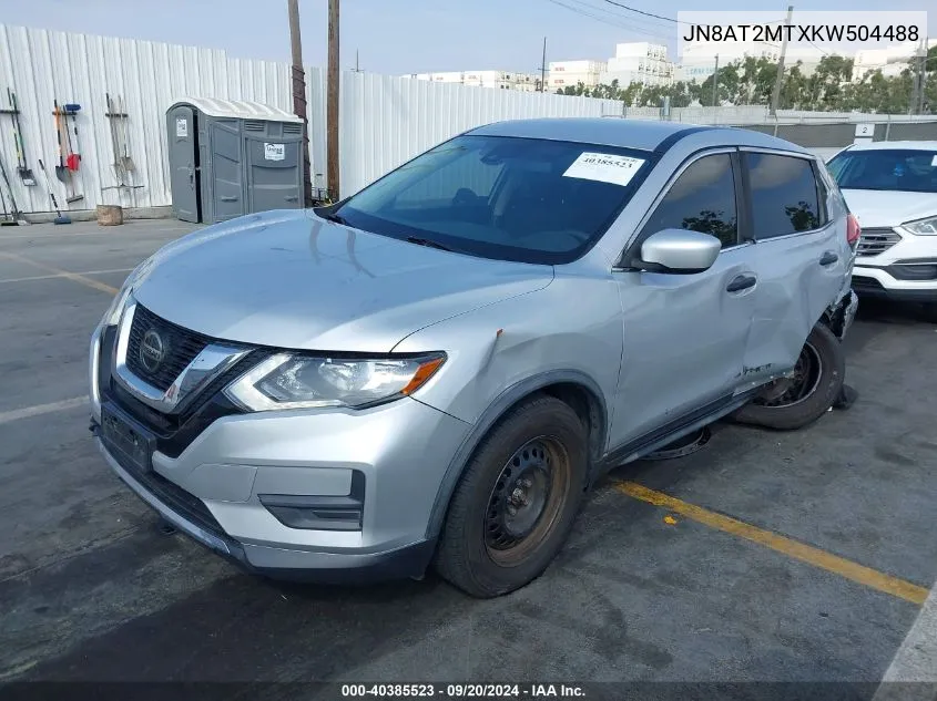 2019 Nissan Rogue S VIN: JN8AT2MTXKW504488 Lot: 40385523