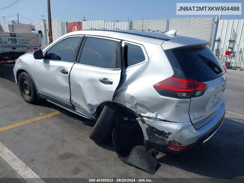 2019 Nissan Rogue S VIN: JN8AT2MTXKW504488 Lot: 40385523