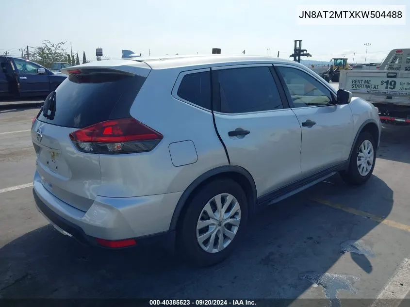 JN8AT2MTXKW504488 2019 Nissan Rogue S